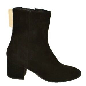 New! Aquatalia Leonora Bootie Black Size 8.5 Suede Made in Italy DD516